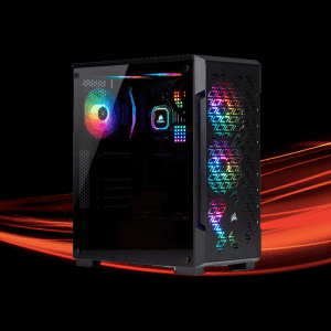 Corsair Airflow Tempered Glass Mid Tower Smart Case iCUE 220T RGB Side window